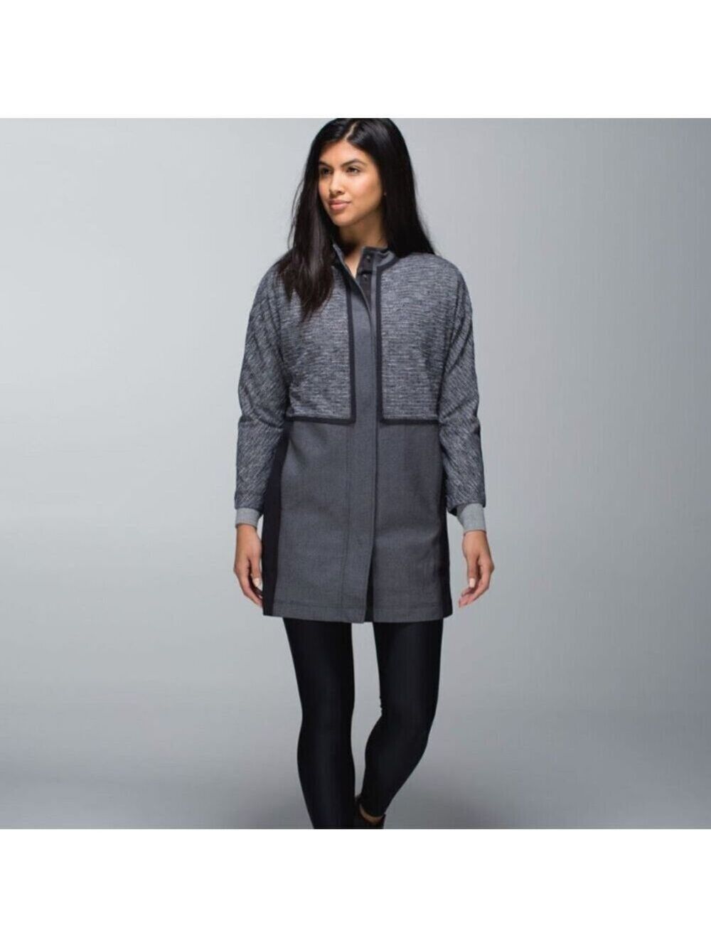 Lululemon Cocoon Car Coat Black Coco Pique XS